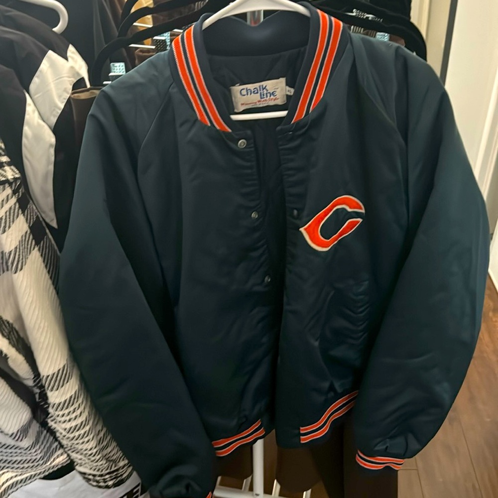 Vintage Chicago Bears satin bomber size XL
